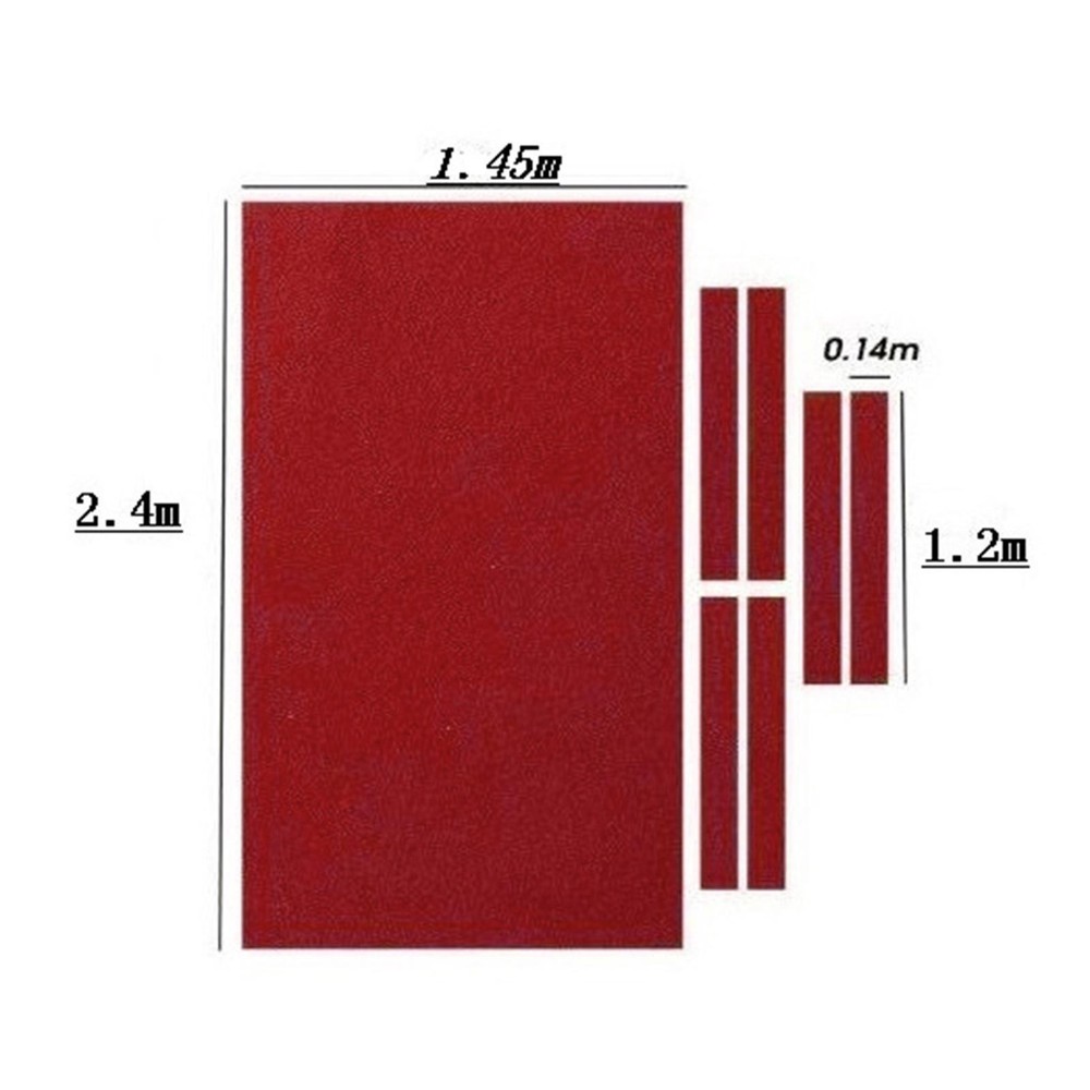 Billiards Pool Tablecloth with Cushion Strips 7ft Red