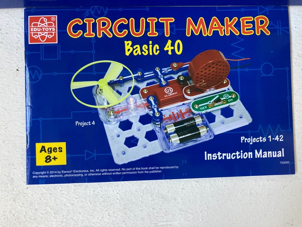 Circuit Maker Basic 40 STEM Ages 8+ Educational Toy Electronics Complete