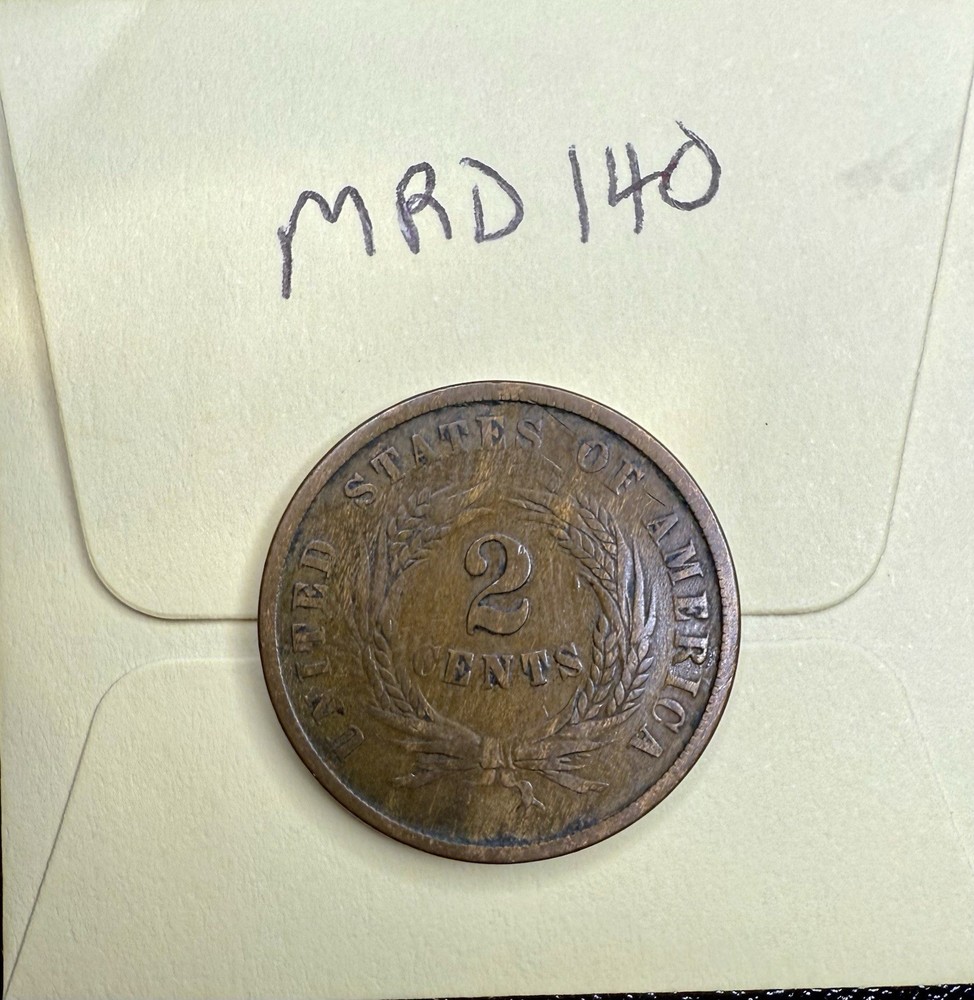 1864 Two Cent Piece – Rotated Die
