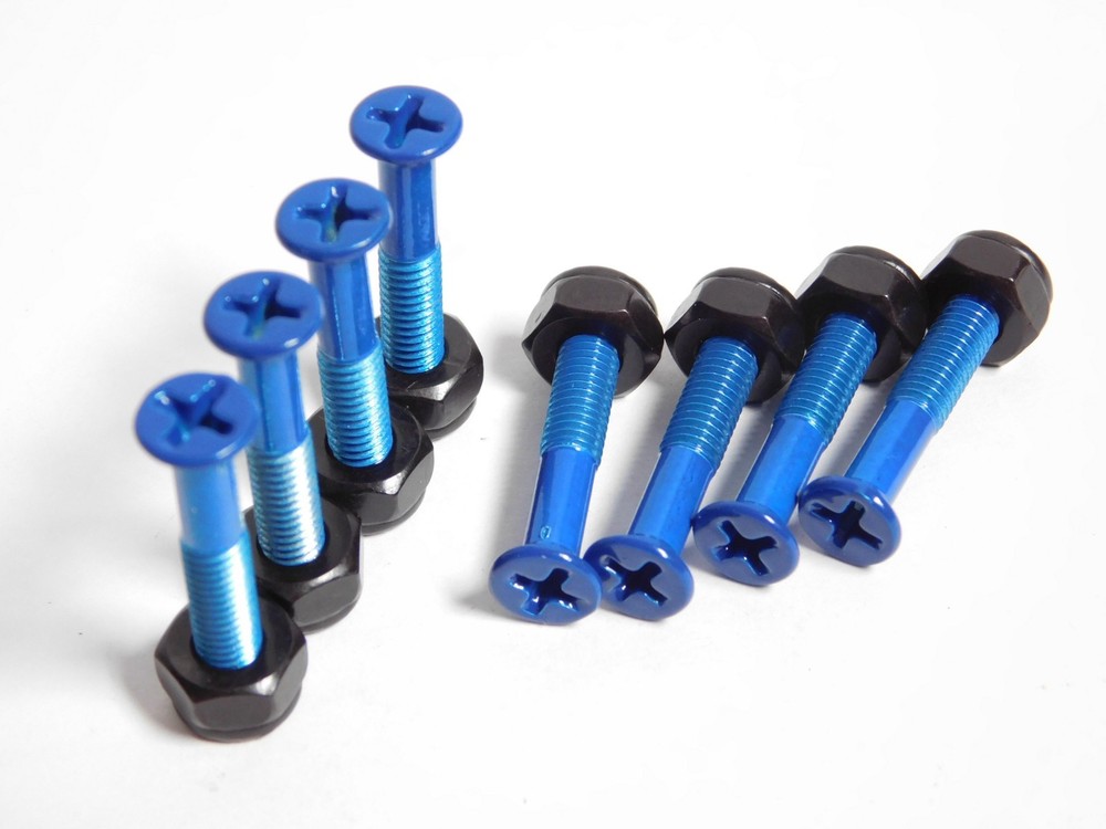 Cal 7 Skateboard 1" Bolts Phillips Hardware - Blue