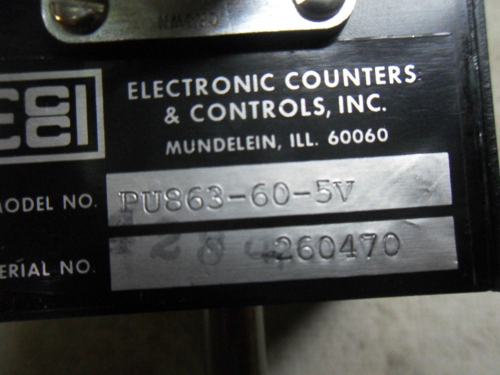 1 ELECTRONIC COUNTERS PU863-60-5V ENCODER
