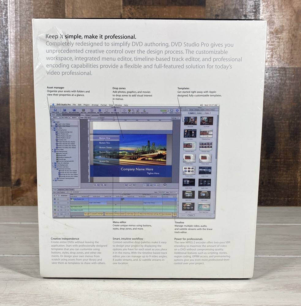 DVD Studio Pro 2 Academic Single User Version Apple Mac NEW SEALED (2003)