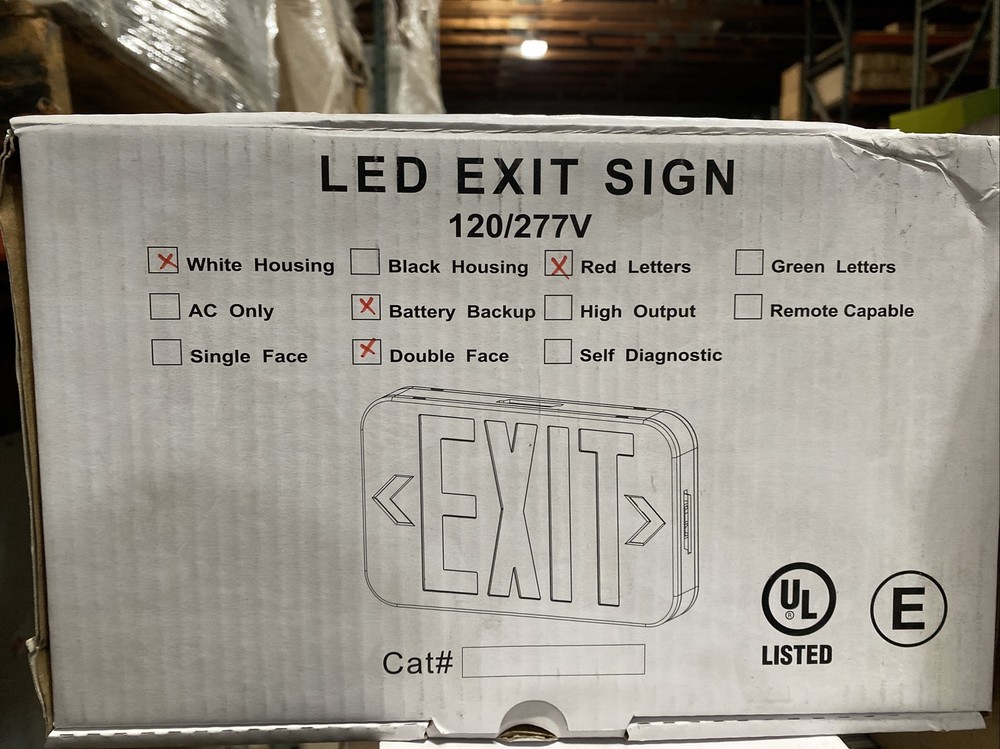 (A) Maxlite EX-RW Thermoplastic Red Lettering Plastic White Housing⭐️
