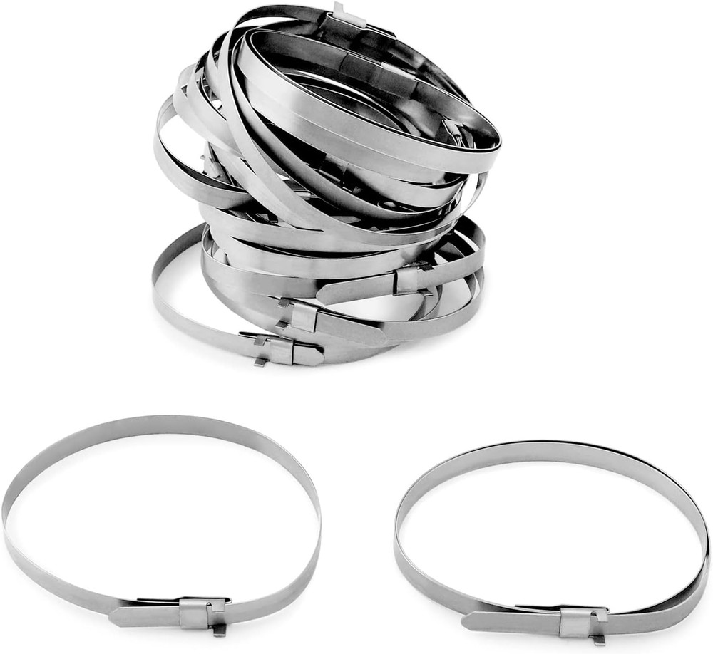 CV Boot Clamp, 20 Pack, Stainless Steel, Adjustable, 1.8" - 5.6"