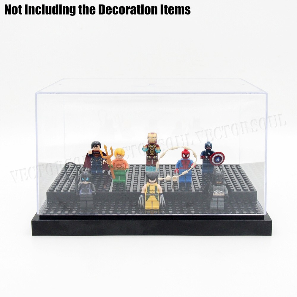 US Minifigure Acrylic Clear Display Case Box 4 Step Plastic Dustproof Stackable