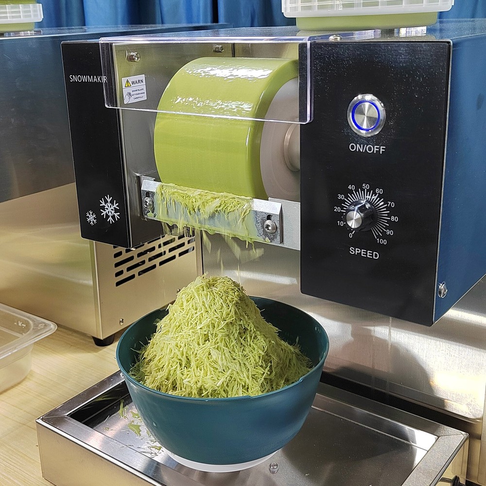 Kolice Automatic Snowflake Ice Machine Shaved Ice 374lbs/Day with Rotatable Base