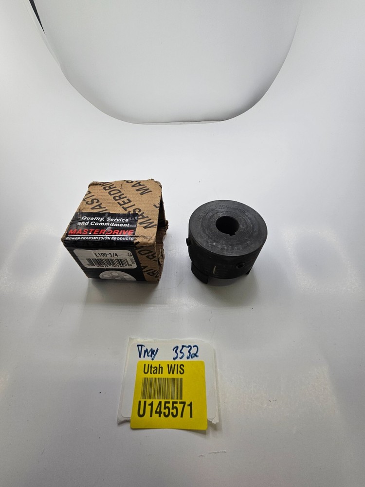 Masterdrive Jaw Coupling Hub L100-3/4 Cast Iron , Bore 3/4" Dia.