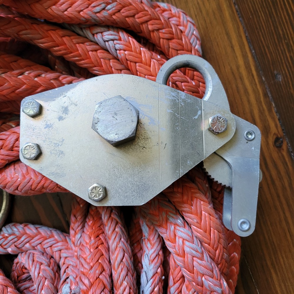 Horizontal Lifeline - 80 ft - Hollow Braid Rope - Thimbled End