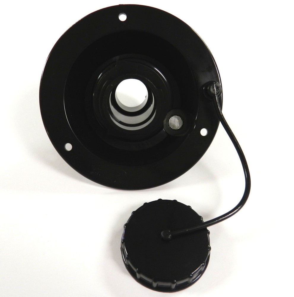 Valterra Round BLACK Gravity Fresh Water Fill Hatch Inlet UV Plastic RV Trailer