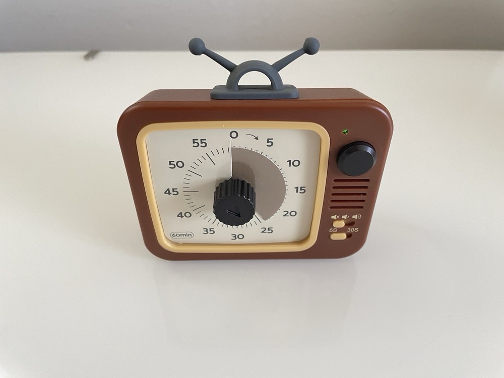 Visual Timer Coffee Brown TV 60 Minute Countdown Classroom For Kids ADHD