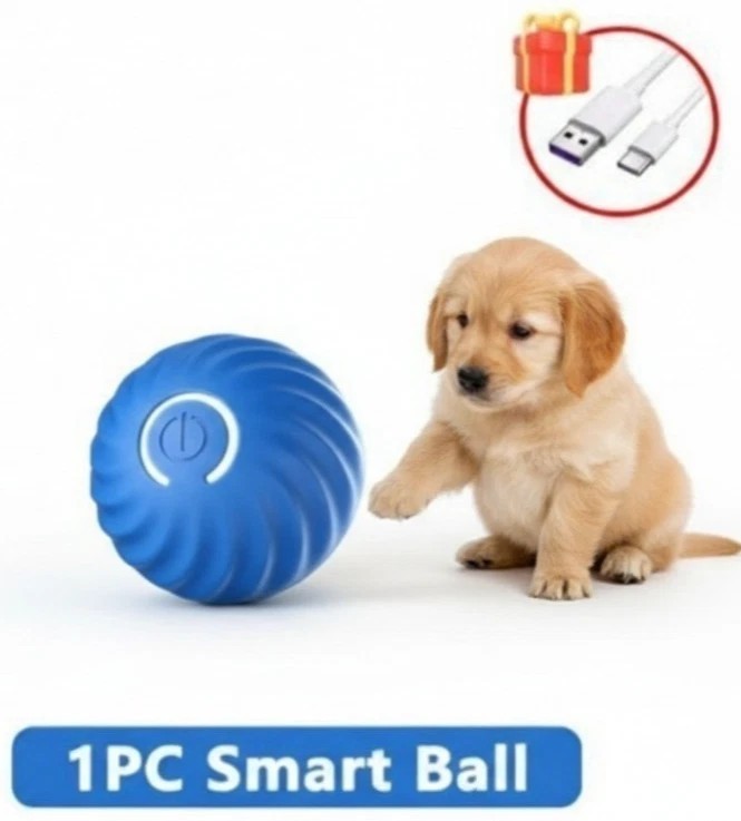 Smart Interactive Dog Toy Ball – USB Electronic Automatic Moving & Bouncing Pet.