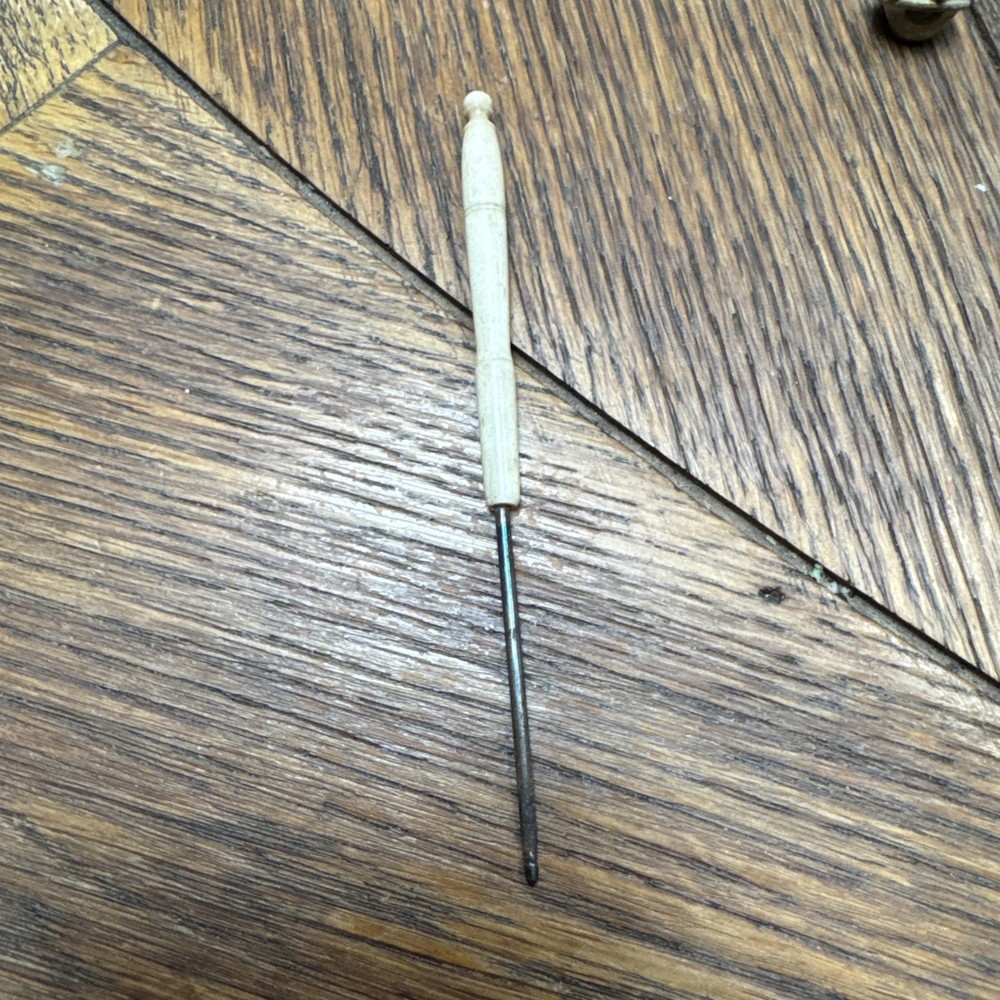 Antique Bone - Celluloid (?) Crochet  Button Hooks