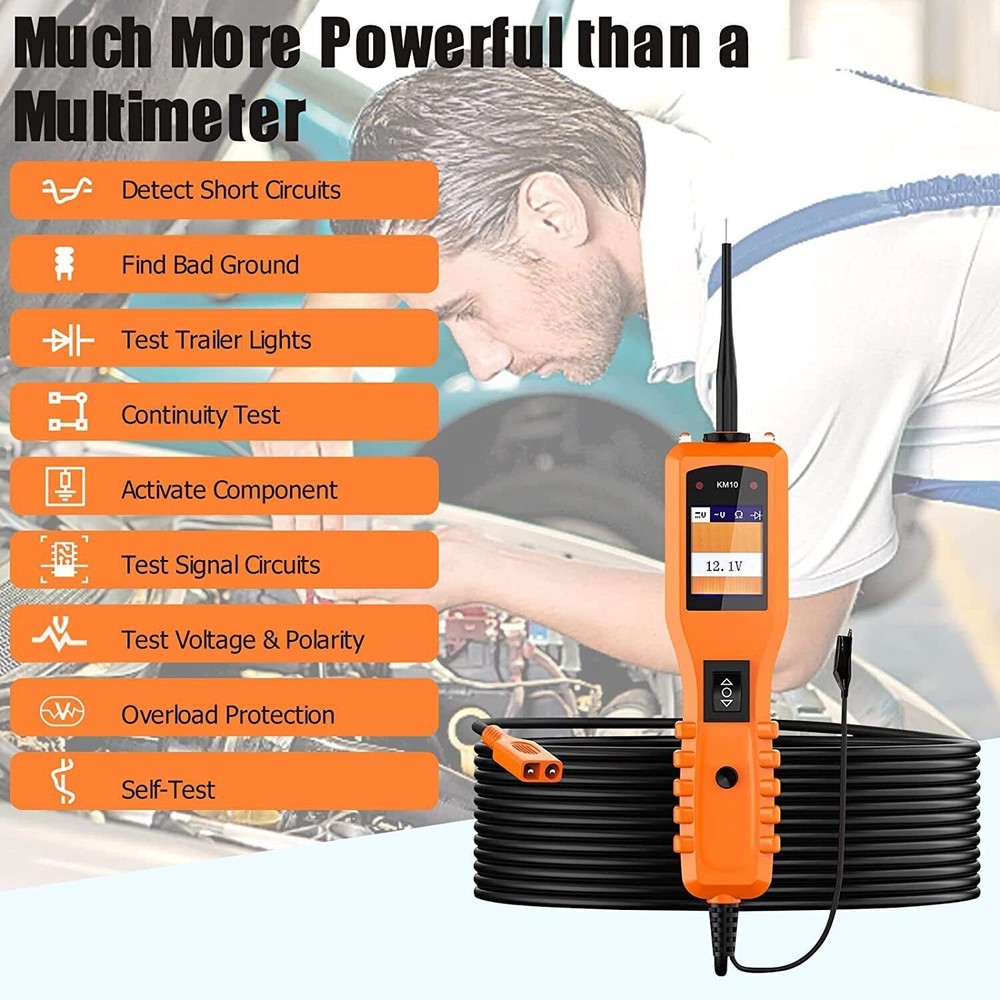 24V Car PowerScan Circuit Tester Probe Electrical Power AVOmeter Diagnostic Tool