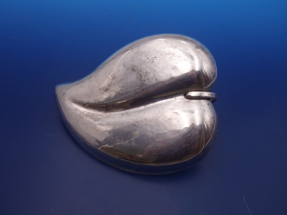 Allan Adler handmade sterling silver leaf shaped dish