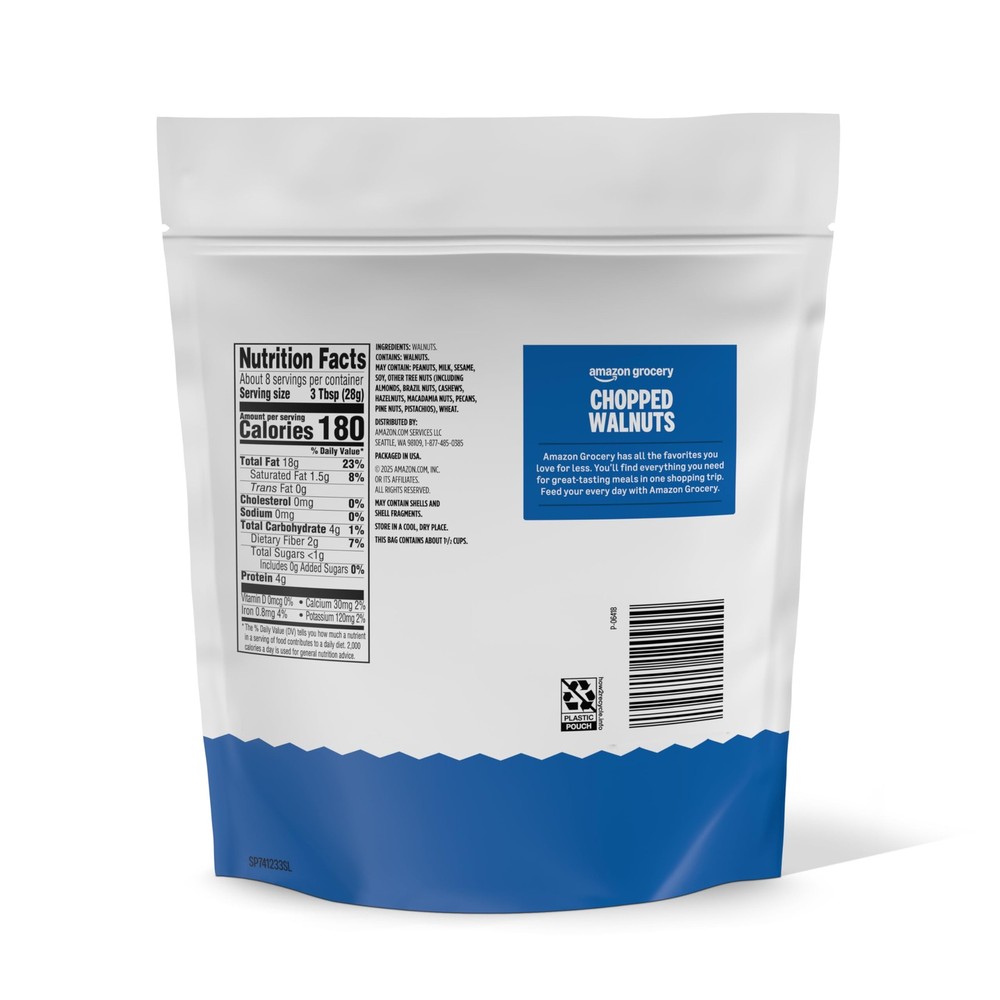 Amazon Grocery, Chopped Walnuts, 8 Oz Bag