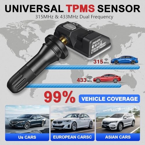 TPMS Sensor Universal Sensor with Dual Frequency (35MHz + Rubber Stem 1