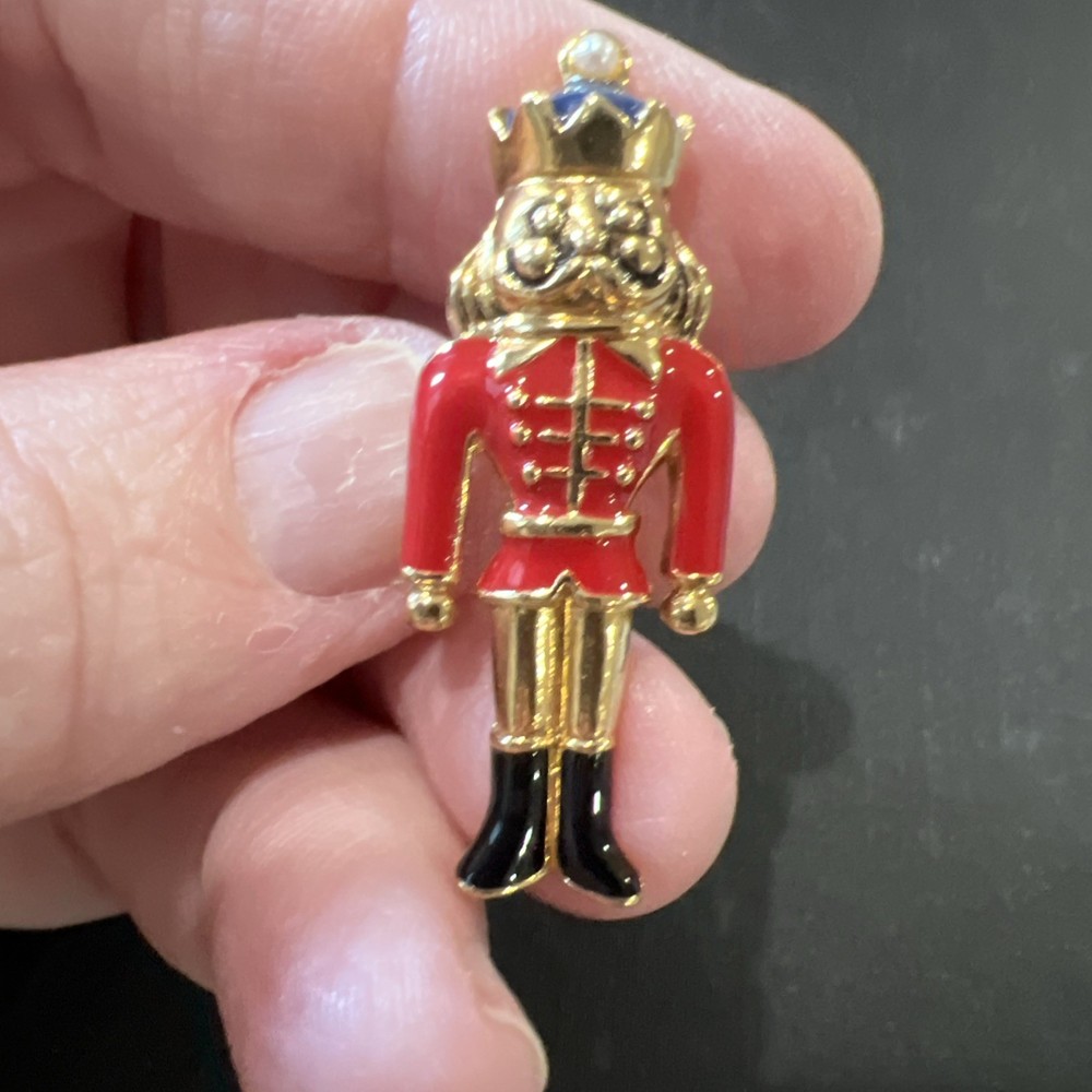 Vintage Nutcracker Christmas Pin