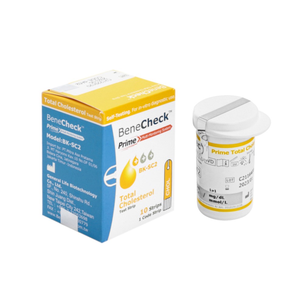 BENECHECK Test Strips Cholesterol 1 Box @ 10 Strips