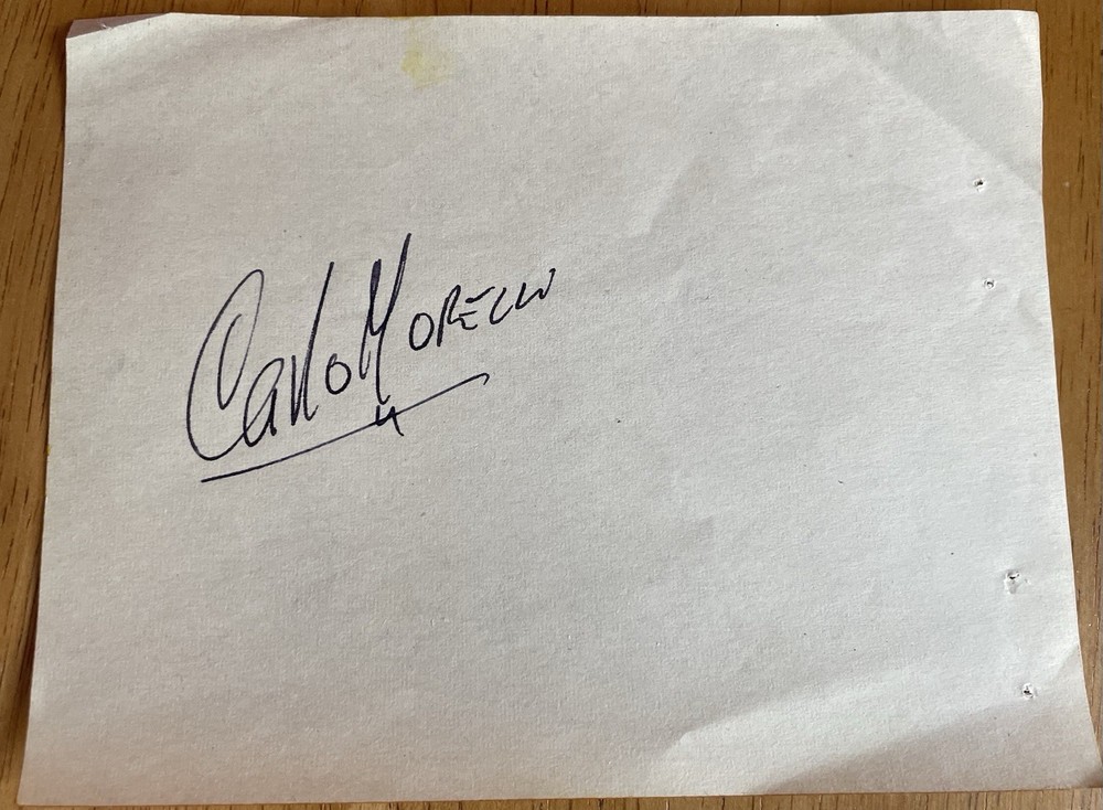 Chilean Opera Baritone Carlo Morelli Autograph