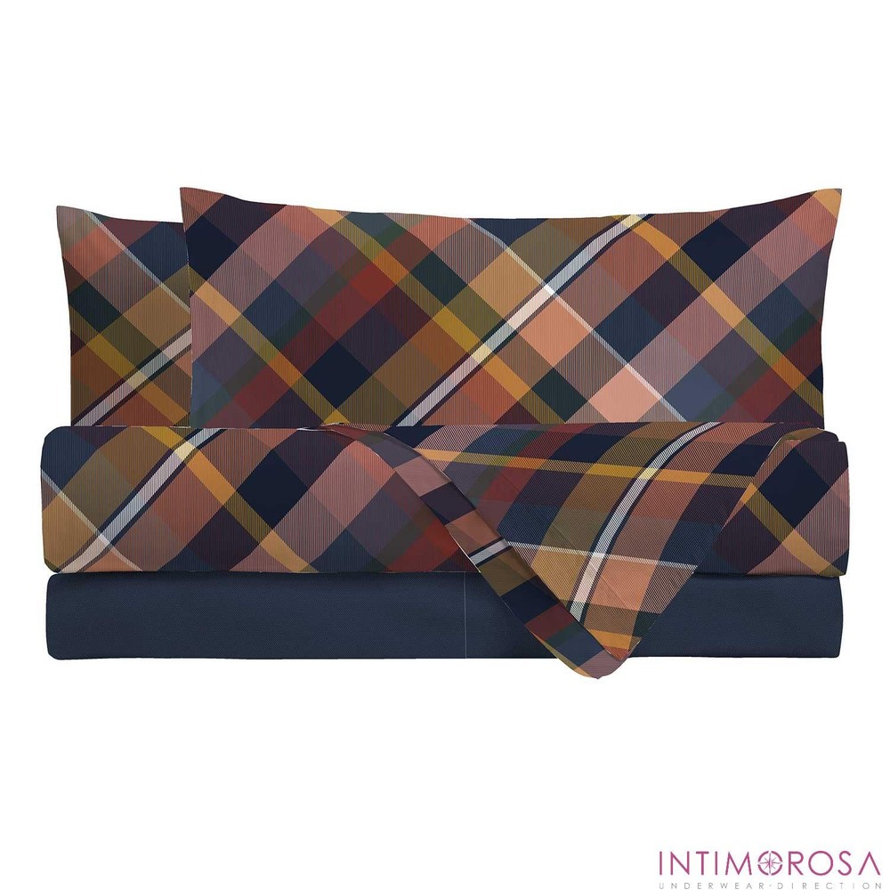 By Maestro Brent Cotton Check Print Bedding Set