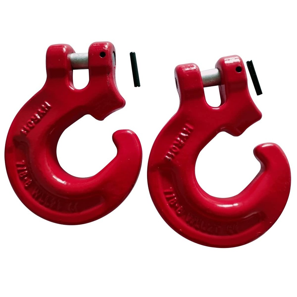 2pack G80 Chain Hook 5/16 Logging Chain Choker Hook With 2 Tons /4400lbs Workin