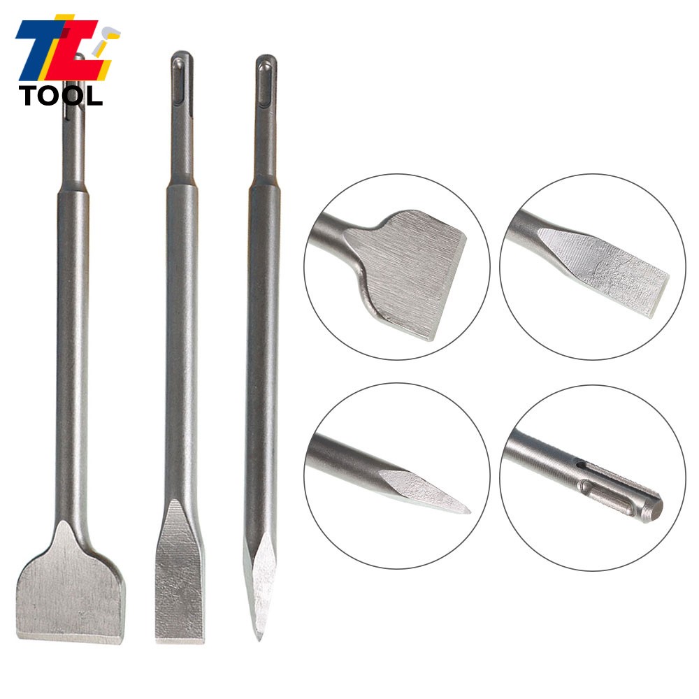 6-Pcs Concrete Drill Bit Set Rotary Hammer Bits Chisel With Point Chisel