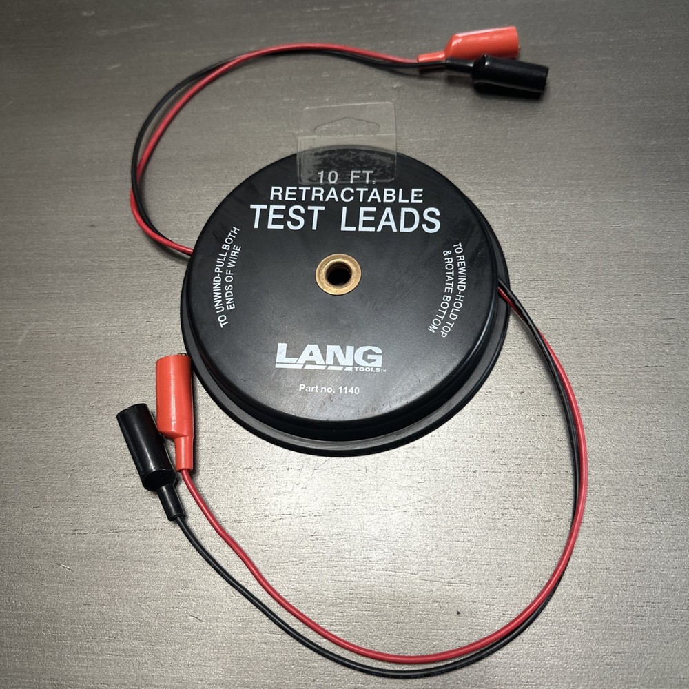 Lang Tools 1140 Retractable Test Leads - 2 Leads x 10 Ft