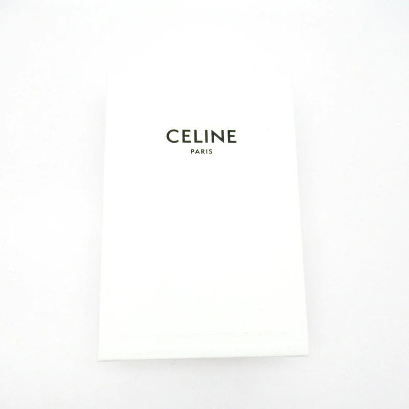Celine Leather Fine Strap Wallet Black Women