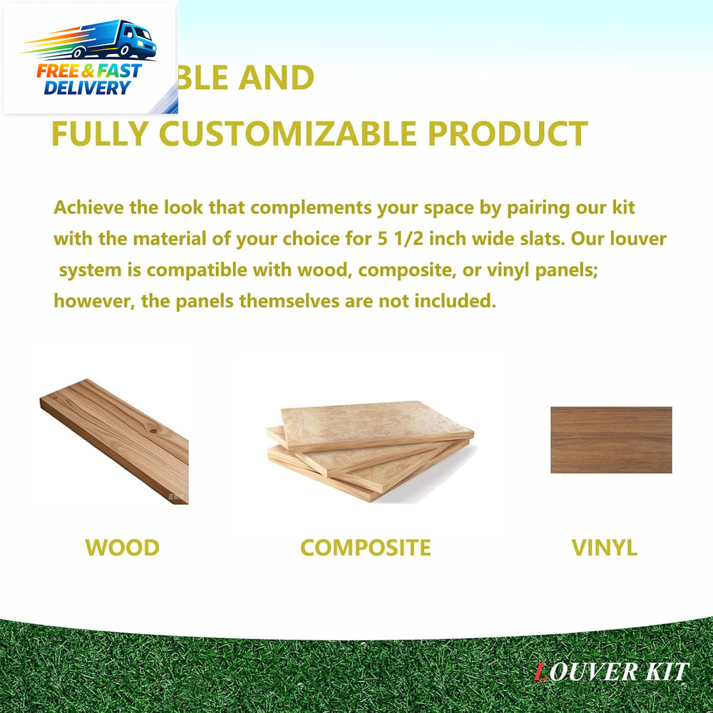 Louver Bracket Kit, Deck Sunblind System, Shutters Hardware System for Windows G