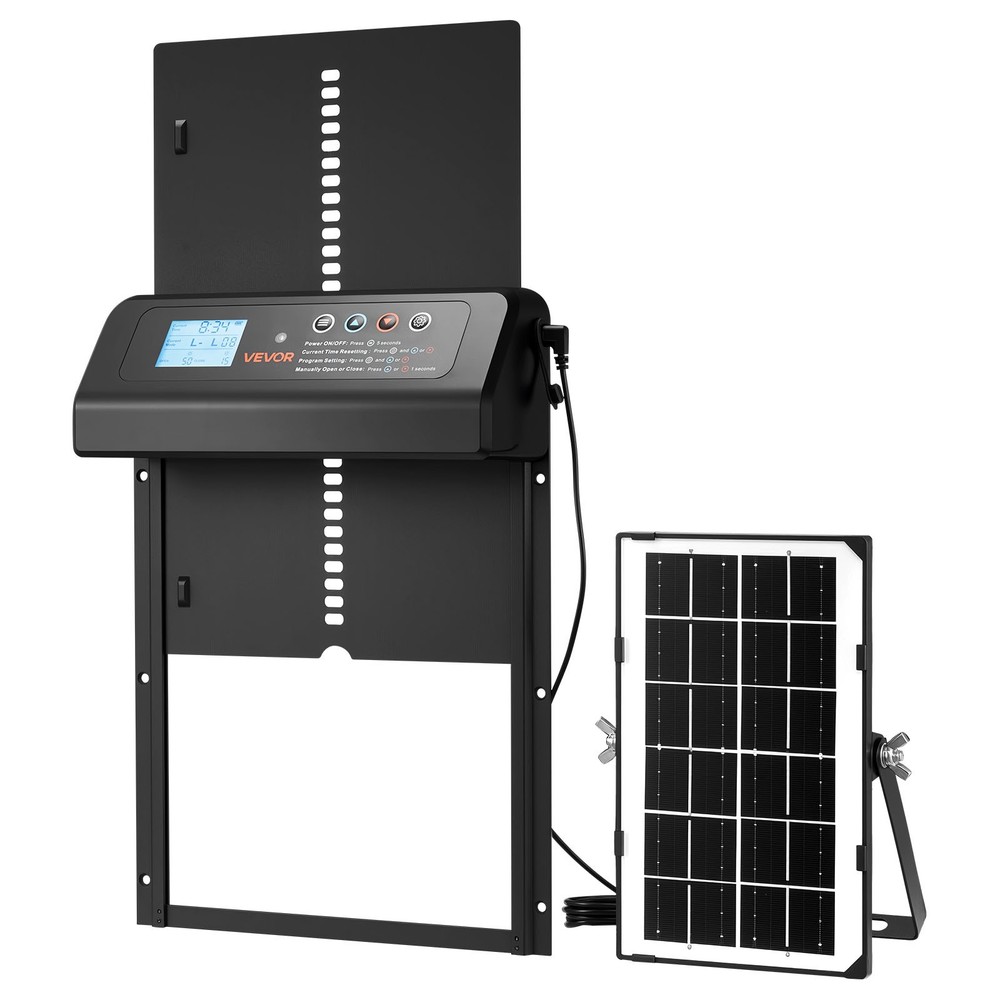 VEVOR DC & Battery Powered Automatic Chicken Coop Door Opener Light Sensor Timer