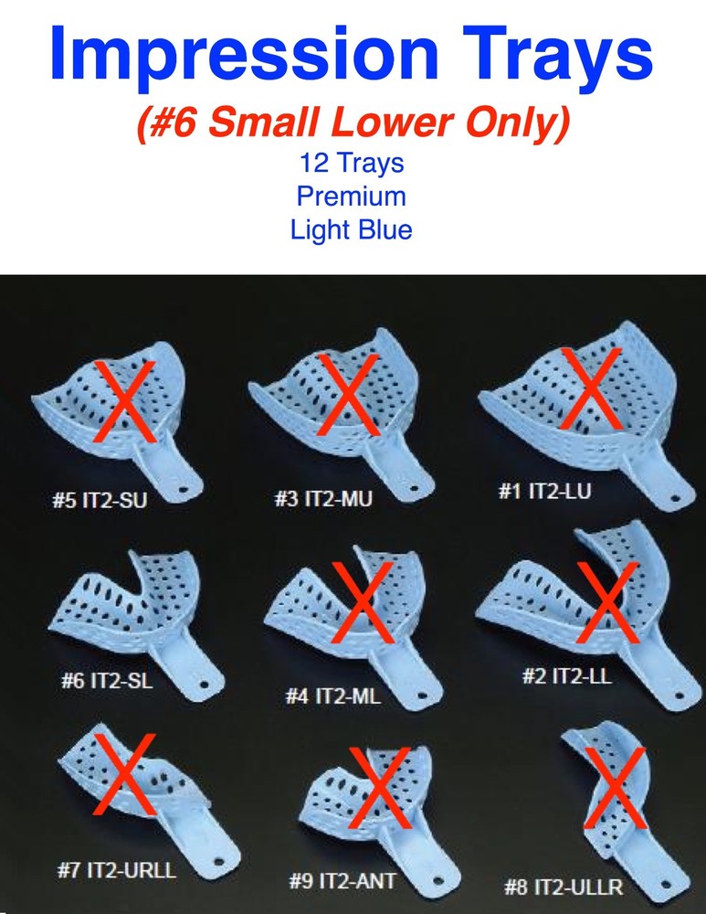 Dental Disposable Impression Trays size #6 Small Lower