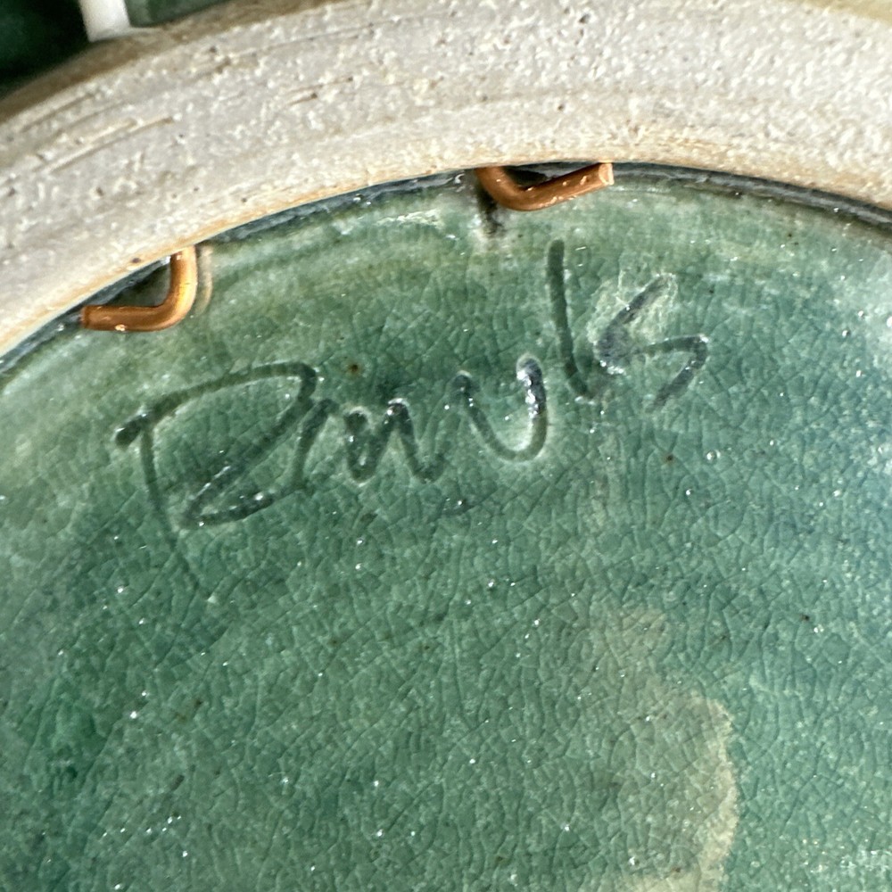 Quality pottery serving plate signed R aWLS￼