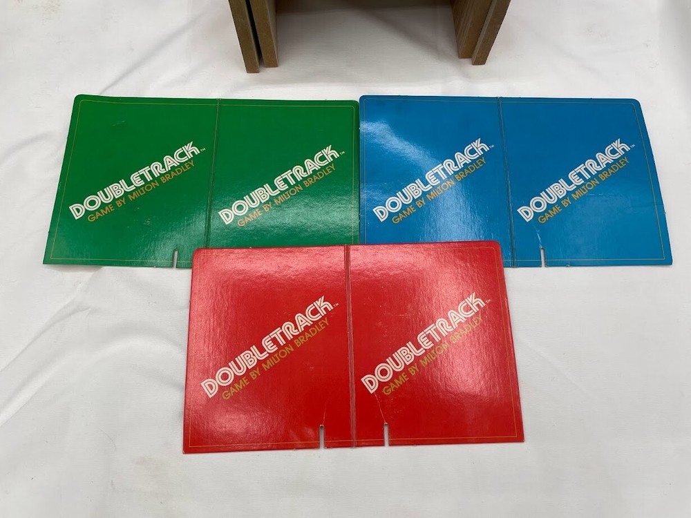 1981 Milton Bradley Double Track Board Game Cardboard Blinds Replacement Pieces