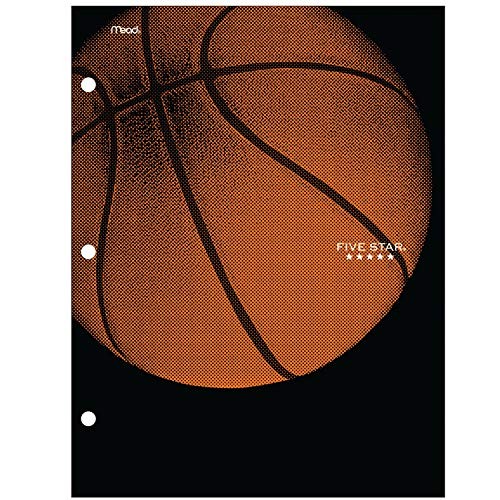 Folder, 4 Pocket, Water-Resistant Paper Folder, Assorted Sports Designs,