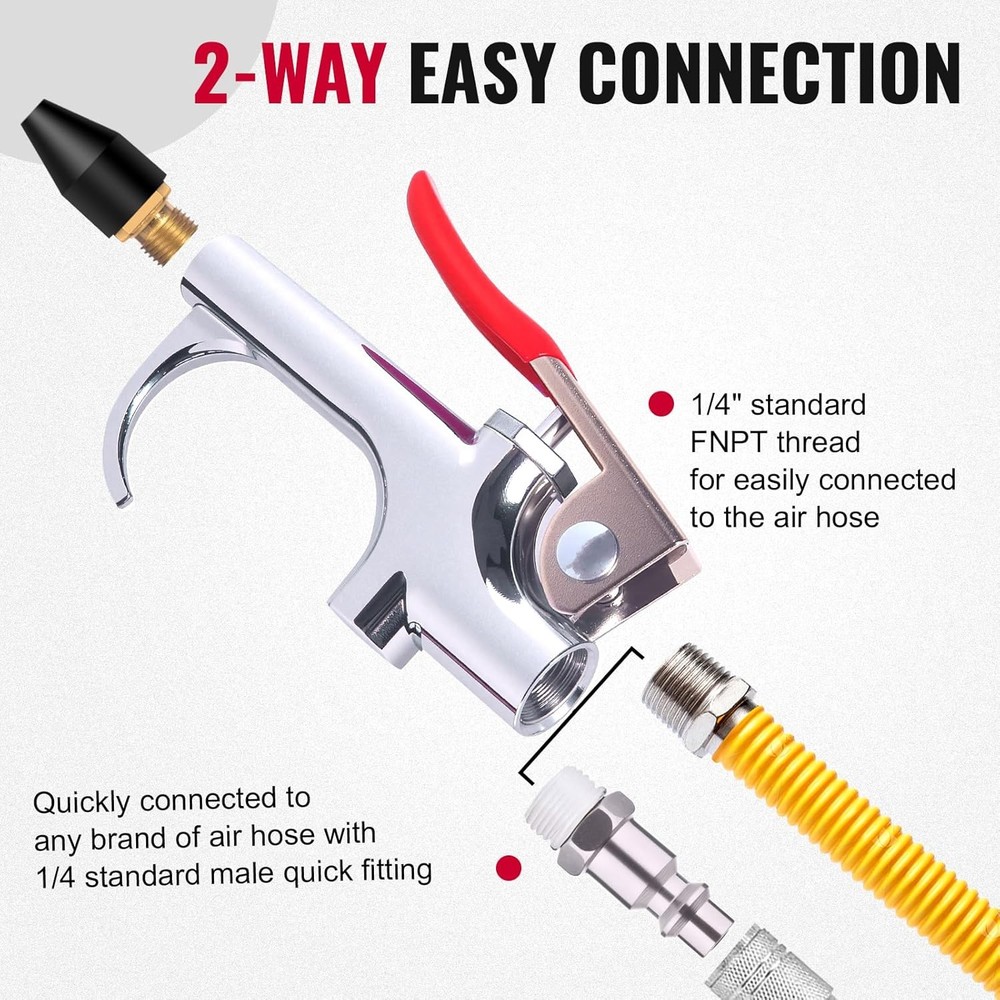 Air Blow Gun Kit Pneumatic Dust Cleaning Compressor Tool