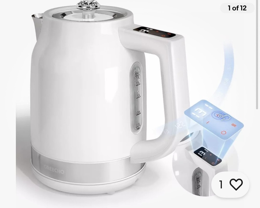 1.7L Electric Kettle Temperature Control & LED Display Auto Shut-Off Quick Boil
