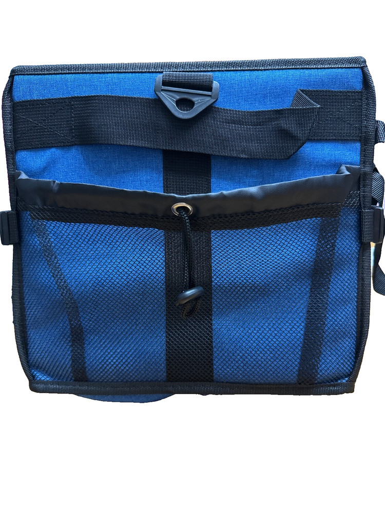 Collapsible Two Compartment Cooler with Detachable Strap in Blue