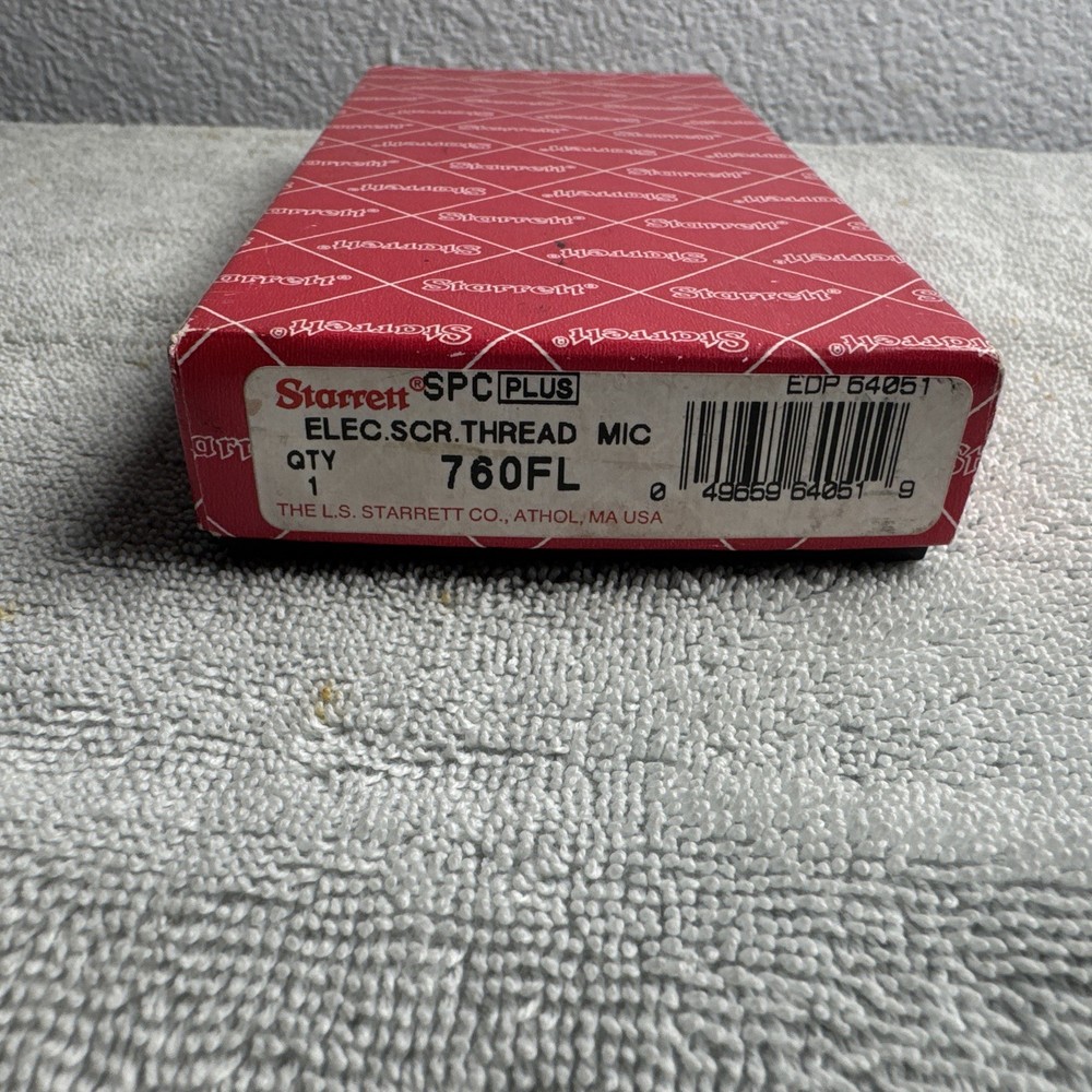Starrett 760FL Electronic Screw Thread Comparator Micrometer + Box & New Battery