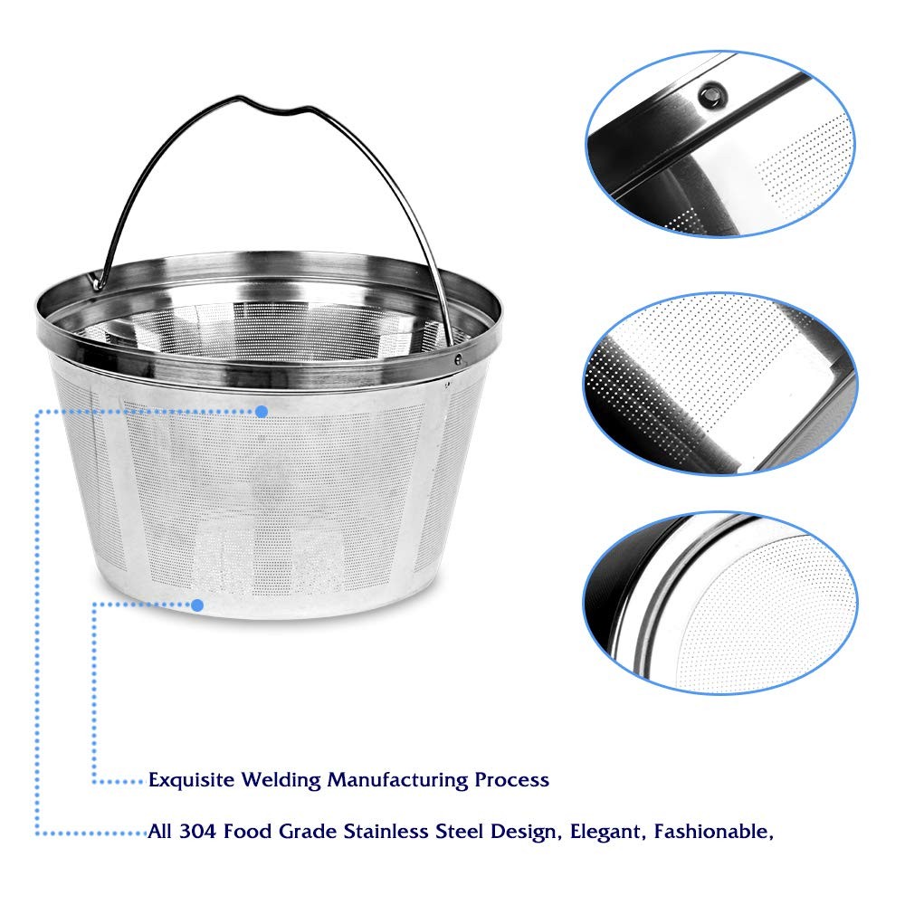 Reusable Stainless Steel Coffee Mr Filter 8-12 cup,