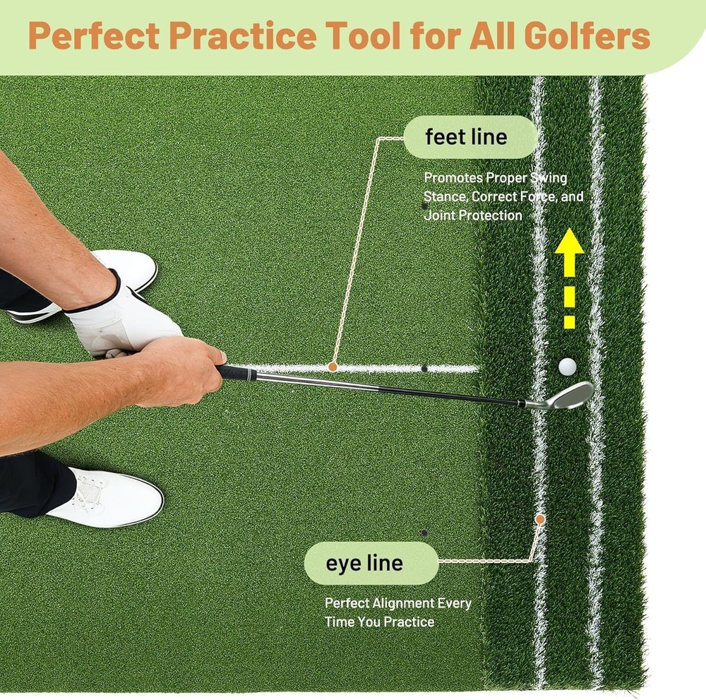 Portable Golf Mat, 5 x 4 ft Golf Hitting Mat,Golf Swing Mat,Golf Mats Practice