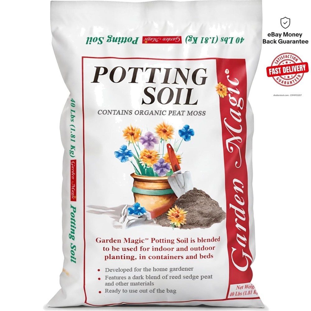 Moisture Retaining 40lbs Peat-Based Soil for Thriving Plants Anytime, Anywhere