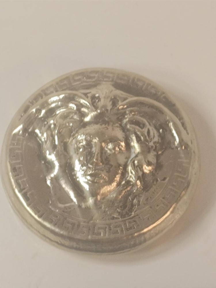 Handmade Solid Brass Medusa round 4.8 OZ