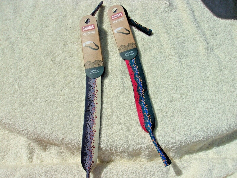 NWT Chums two eyewear retainers, neoprene, fits most frames, two different items