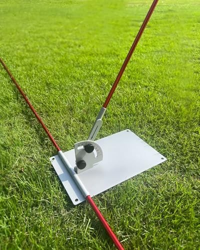 Golf Alignment Stick Training Aid Set - Upgraded Metal Rods with Foldable