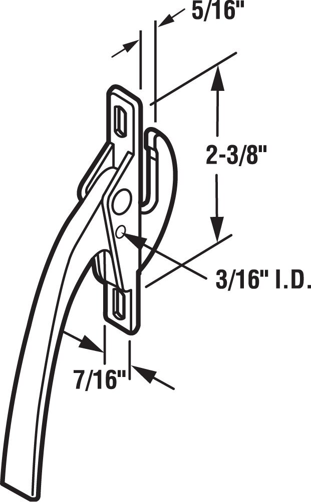 H 3540 Bronze Casement Window Locking Handle single Pack