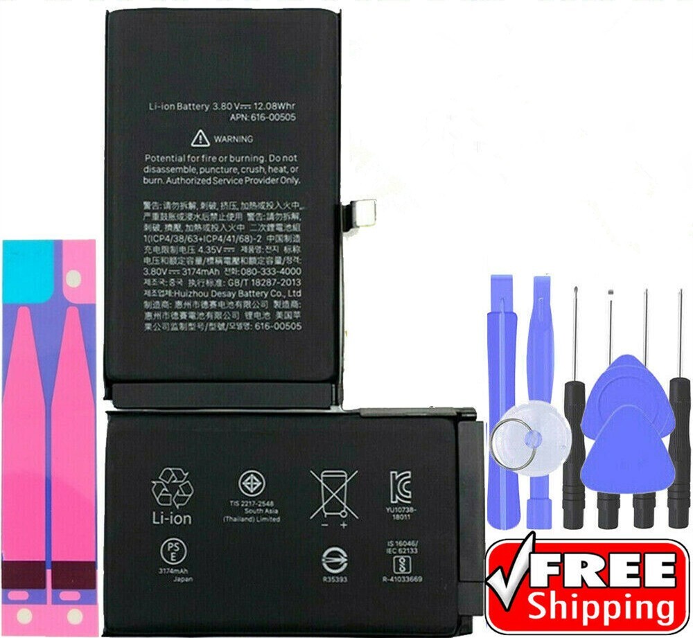 Battery For Apple iPhone XS Max 3174 mAh Replacement Tools