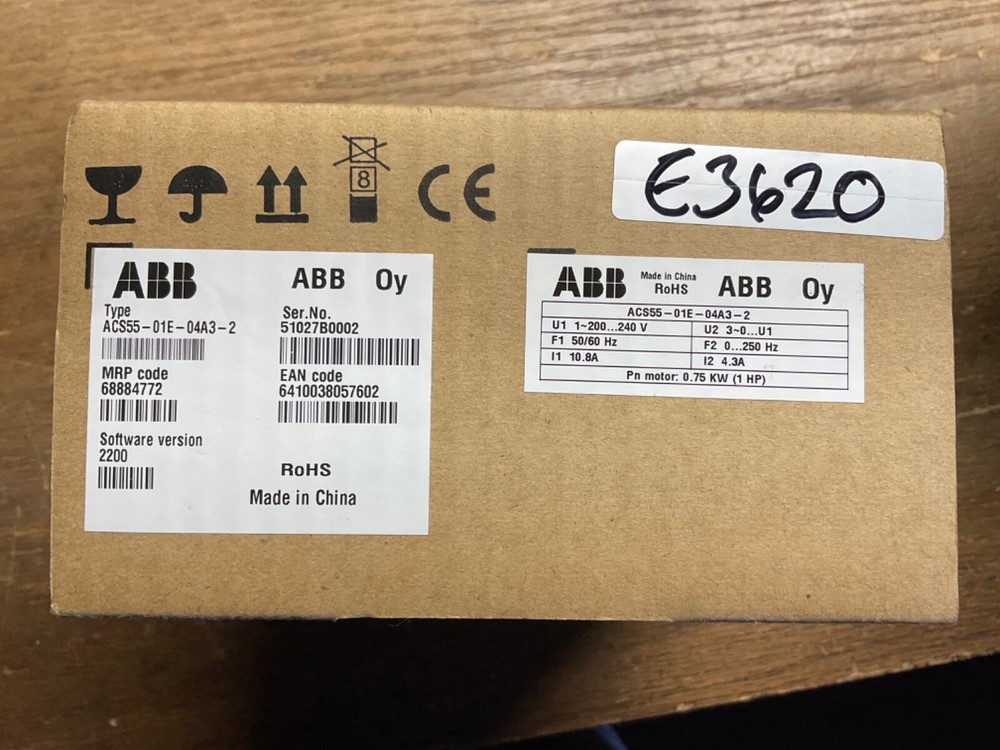NEW SEALED ABB LOW VOLTAGE AC DRIVE ACS55-01E-04A3-2