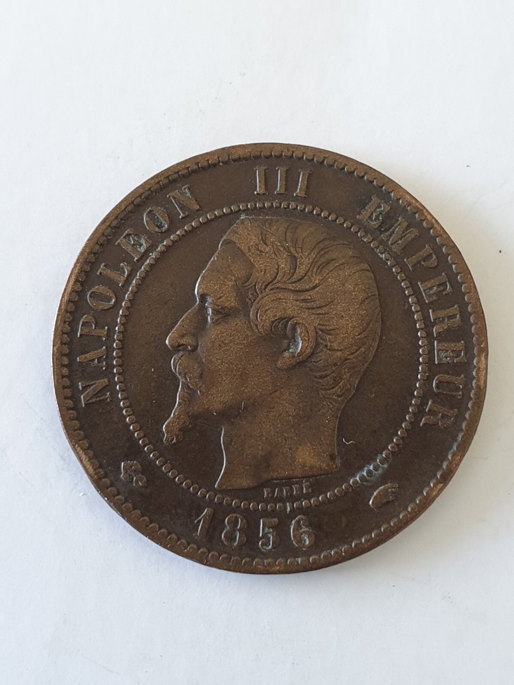 France 10 Centimes Coin 1856  A  Mint Circulated