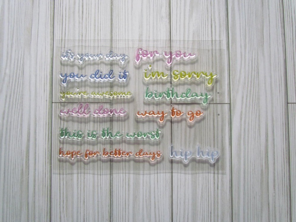 Diamond Press Large Layering Words stamp and stencil set 918885