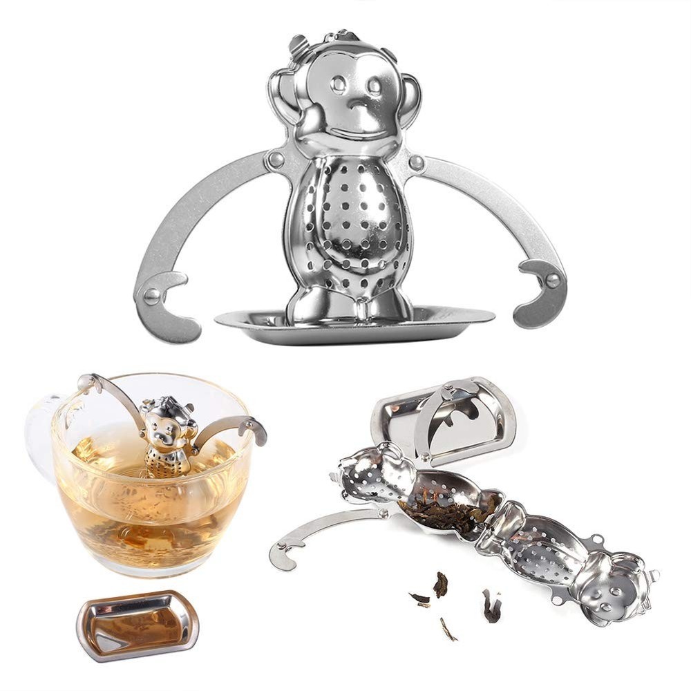 Monkey Tea Infuser Cute Stainless Steel Loose Leaf Tea Strainer Filter
